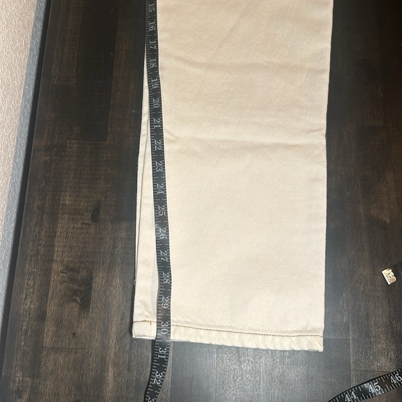 NWT Frame Denim Le Slouch White With Contrast Stitching Carpenter Jean Size 27 - Picture 12 of 12